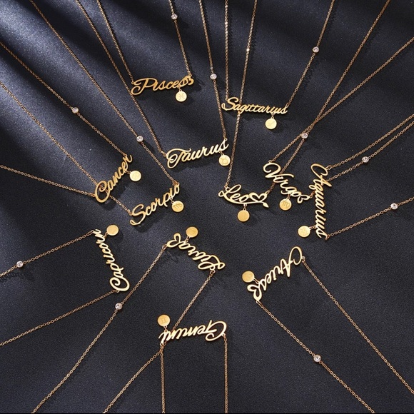 New Ella Glam Zodiac Aquarius Necklace - Picture 3 of 3